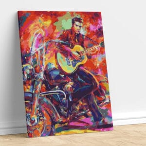 Abstract Musician with Guitar