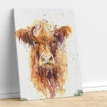 Watercolor Cow Painting