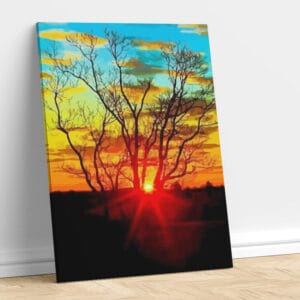 Beautiful Abstract Art with Sunset