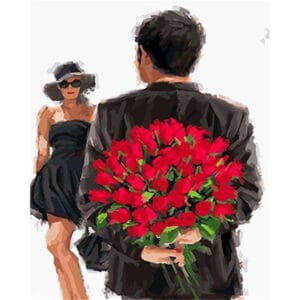 Man Bring Red Rose for his Lover