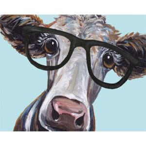 Cow with Eye Glasses