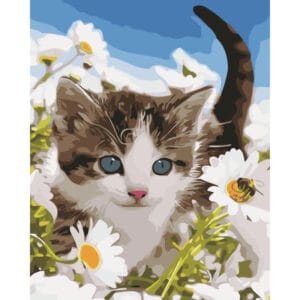 Cat in Flowers