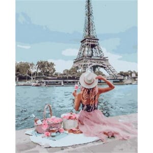 Woman Watching Eiffel Tower