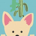 Coyote with Cactus