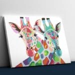 Abstract Colorful Giraffe