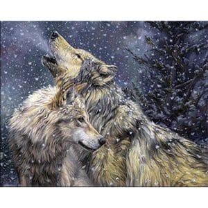 Wolves in Snowfall