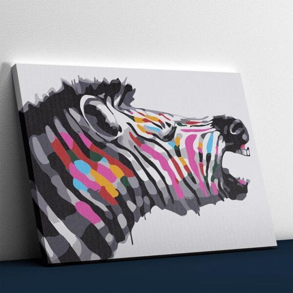 Colorful Zebra Painting