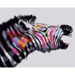 Colorful Zebra Painting