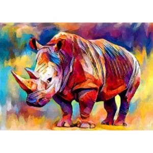 Abstract Rhino - Paint By Numbers