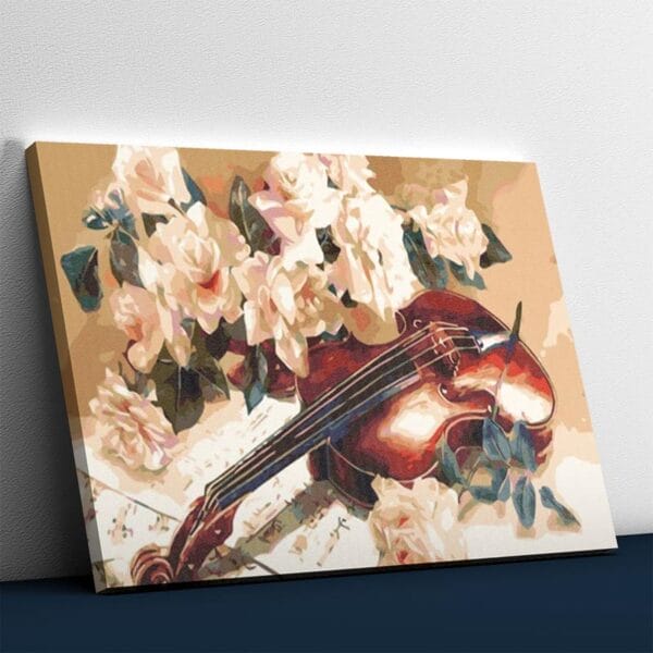 Beautiful Flowers and Violin