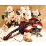 Beautiful Flowers and Violin