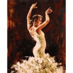 Dancing Woman in White Dress