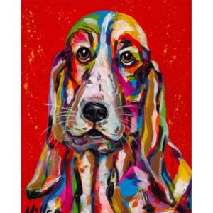 Abstract Colorful Dog