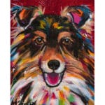 Abstract Dog with Color