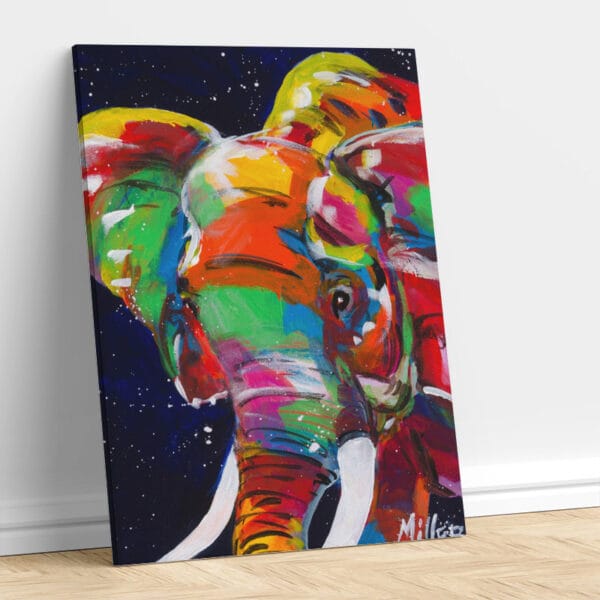 Beautiful Abstract Elephant with Color