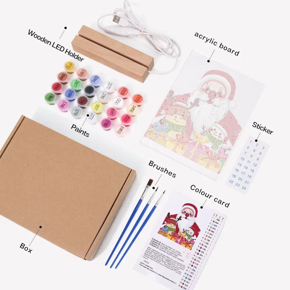 The Santa - Christmas LED Paint by Number