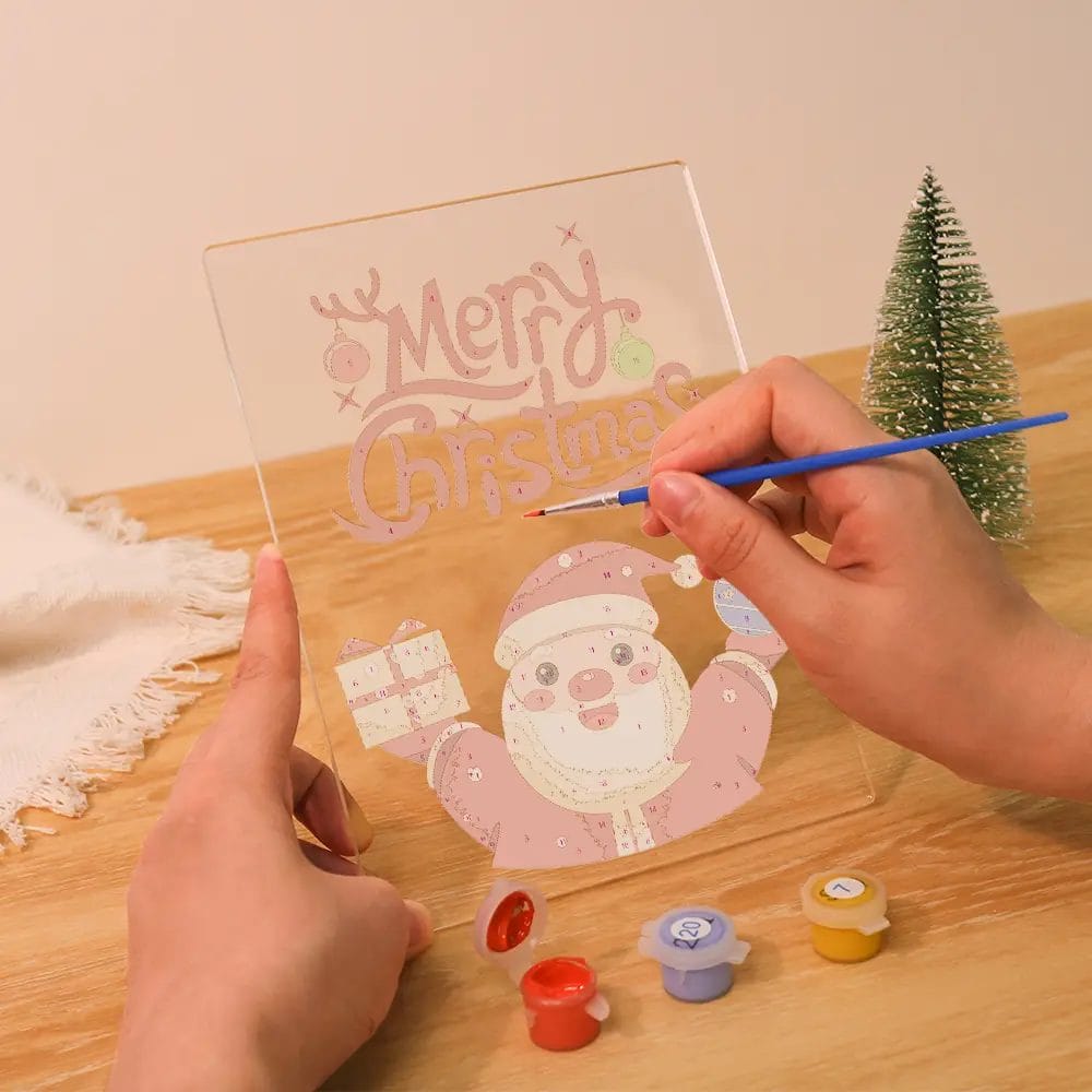 Happy Santa - Merry Christmas LED Paint by Numbers 1 - Paint by Numbers Happy Santa - Merry Christmas LED Paint by Numbers