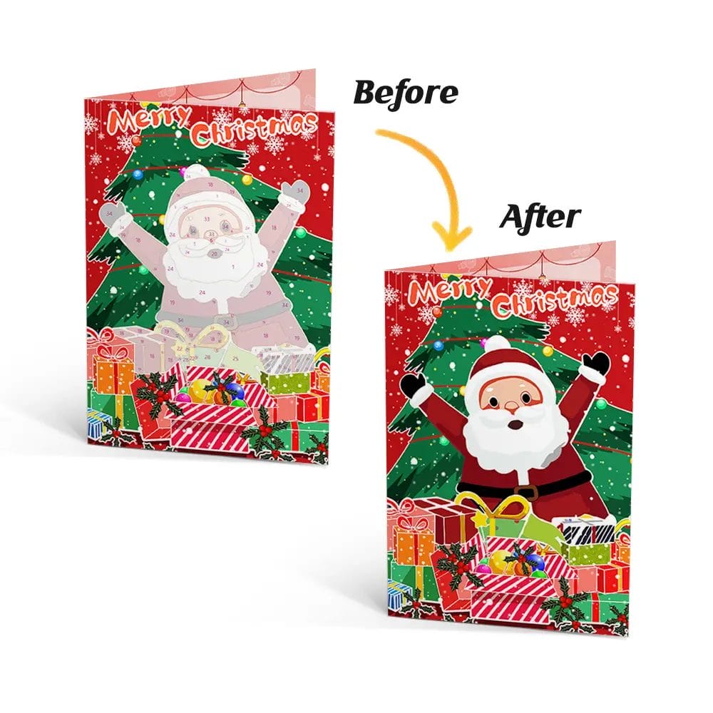 Personalized Christmas Cards 2 - Paint by Numbers Personalized Christmas Cards