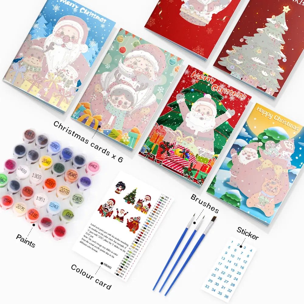 Personalized Christmas Cards 1 - Paint by Numbers Personalized Christmas Cards