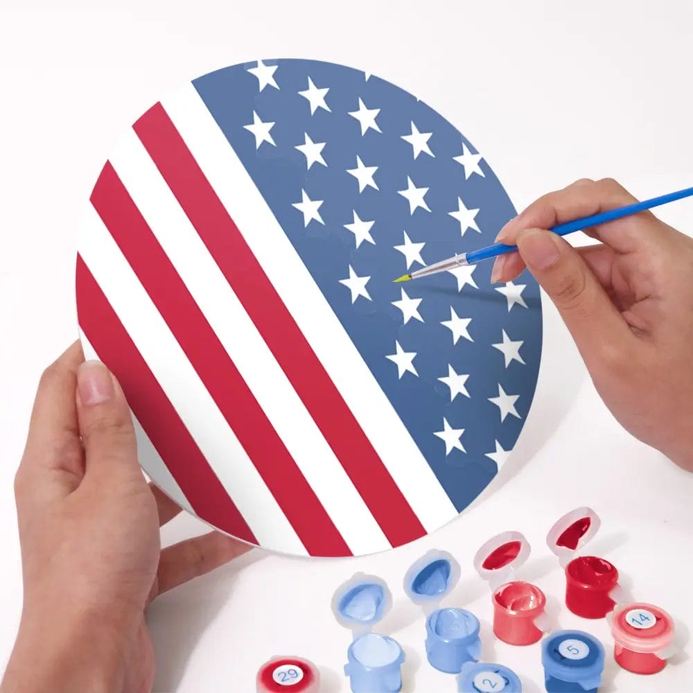 Great American Flag Placemats (6 Pieces) - Paint by number 2 - Paint by Numbers Great American Flag Placemats (6 Pieces) - Paint by number