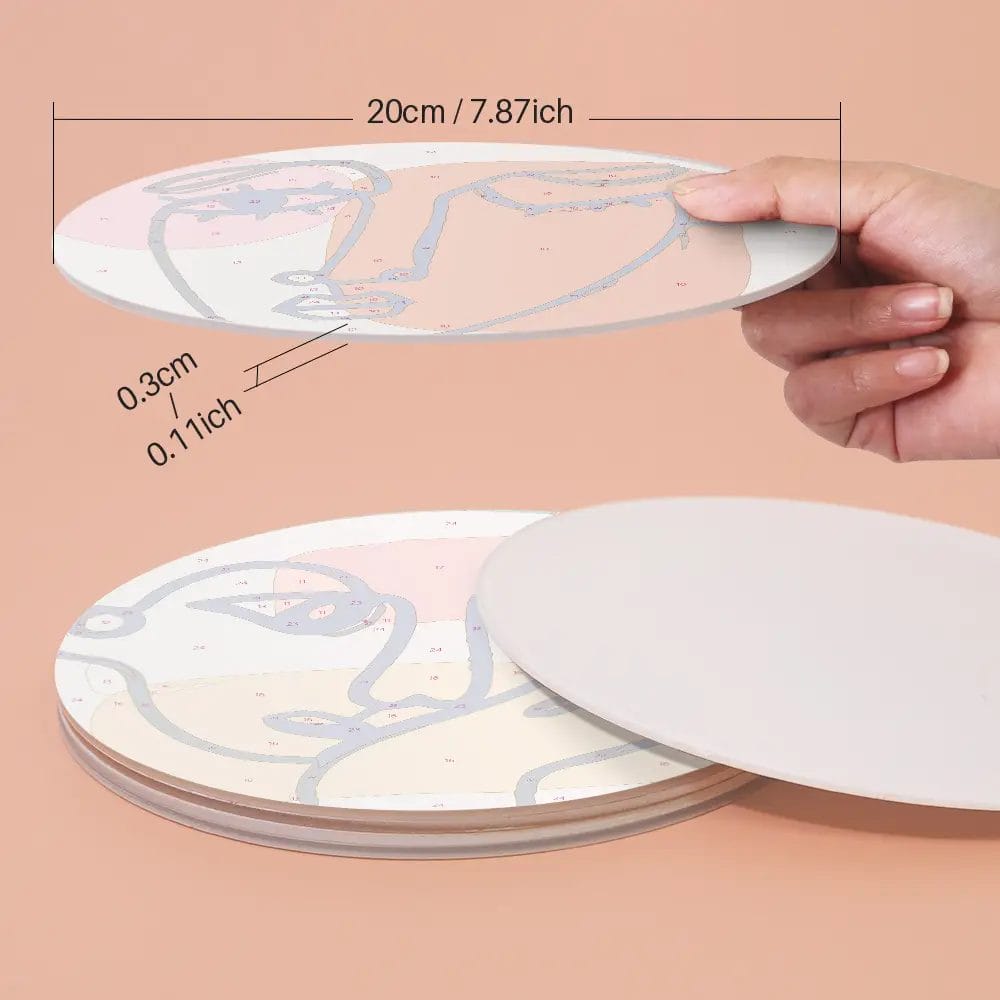 Minimalist Art Placemats (6 Pieces) - Paint by Numbers