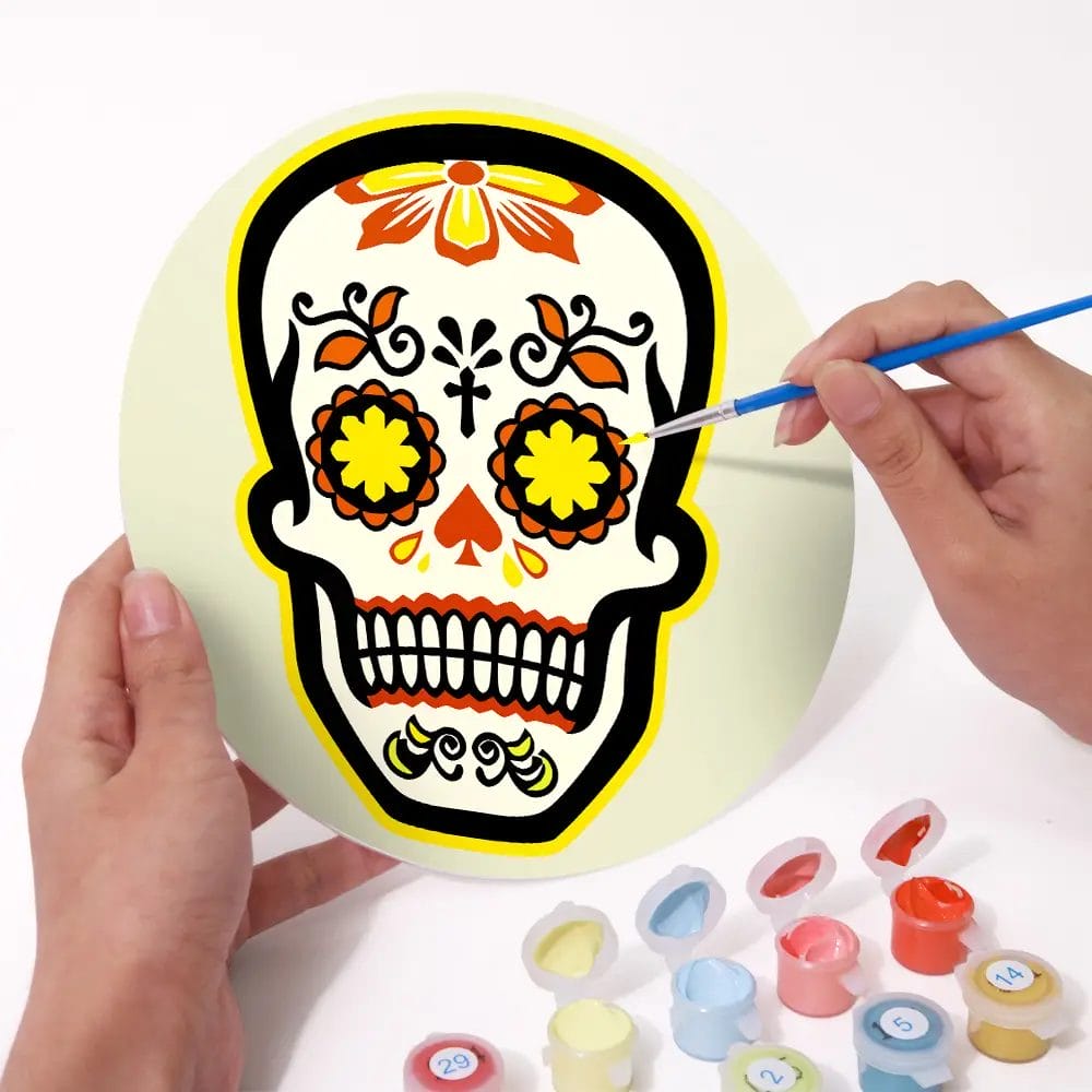The Skull Placemats - Paint by Numbers 2 - Paint by Numbers The Skull Placemats - Paint by Numbers