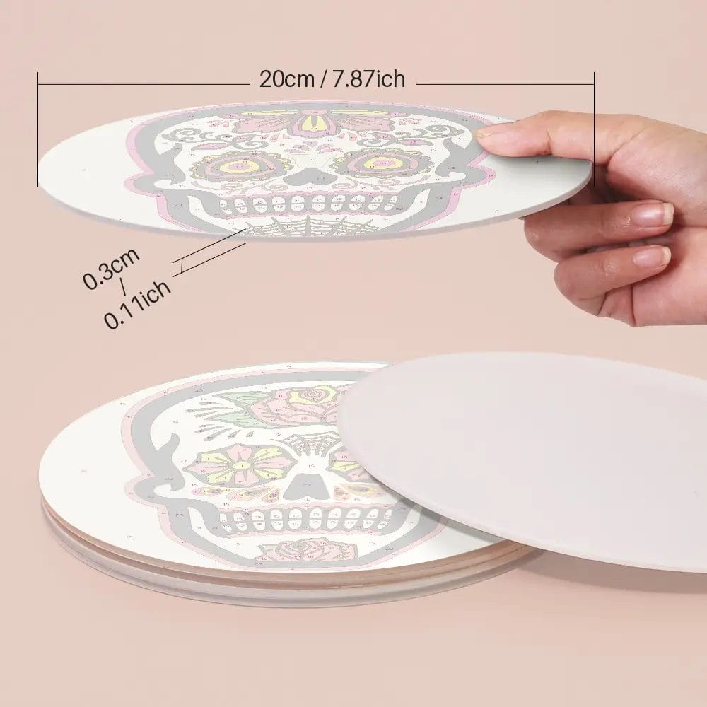 The Skull Placemats - Paint by Numbers 3 - Paint by Numbers The Skull Placemats - Paint by Numbers