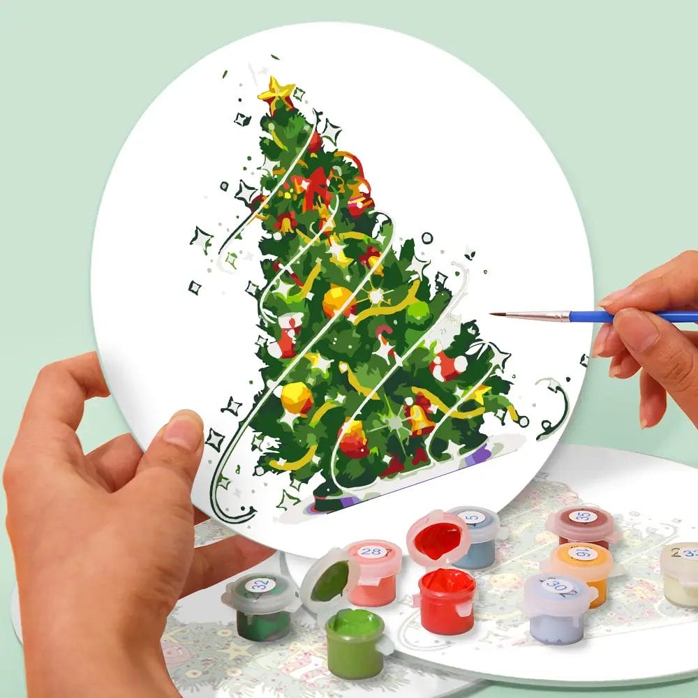 Christmas Tree Placemats - Paint by numbers 2 - Paint by Numbers Christmas Tree Placemats - Paint by numbers