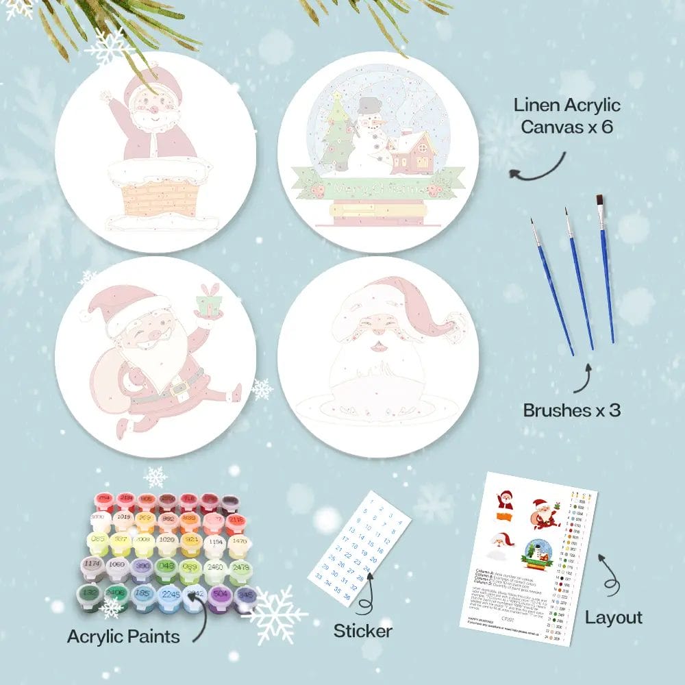 The Santa - Christmas Placemats 1 - Paint by Numbers The Santa - Christmas Placemats