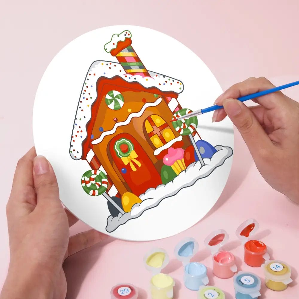 Christmas House Placemats - Paint by Numbers 2 - Paint by Numbers Christmas House Placemats - Paint by Numbers