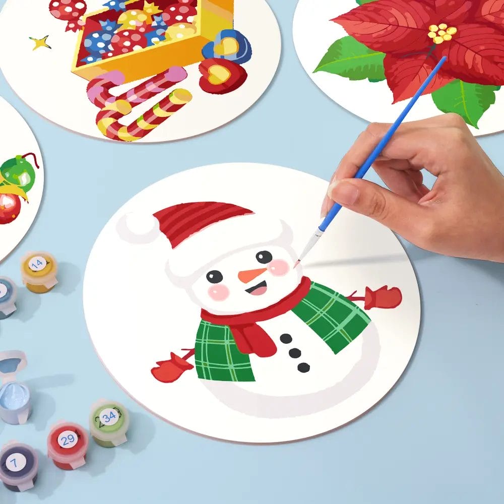 The Snowman Christmas Placemat - Paint by Numbers 2 - Paint by Numbers The Snowman Christmas Placemat - Paint by Numbers