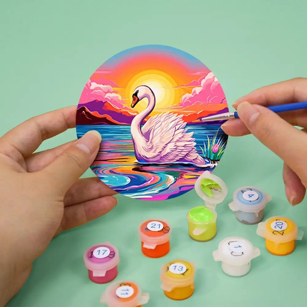 Colorful Sealife - Custom Cup Coasters - Paint by Numbers 2 - Paint by Numbers Colorful Sealife - Custom Cup Coasters - Paint by Numbers