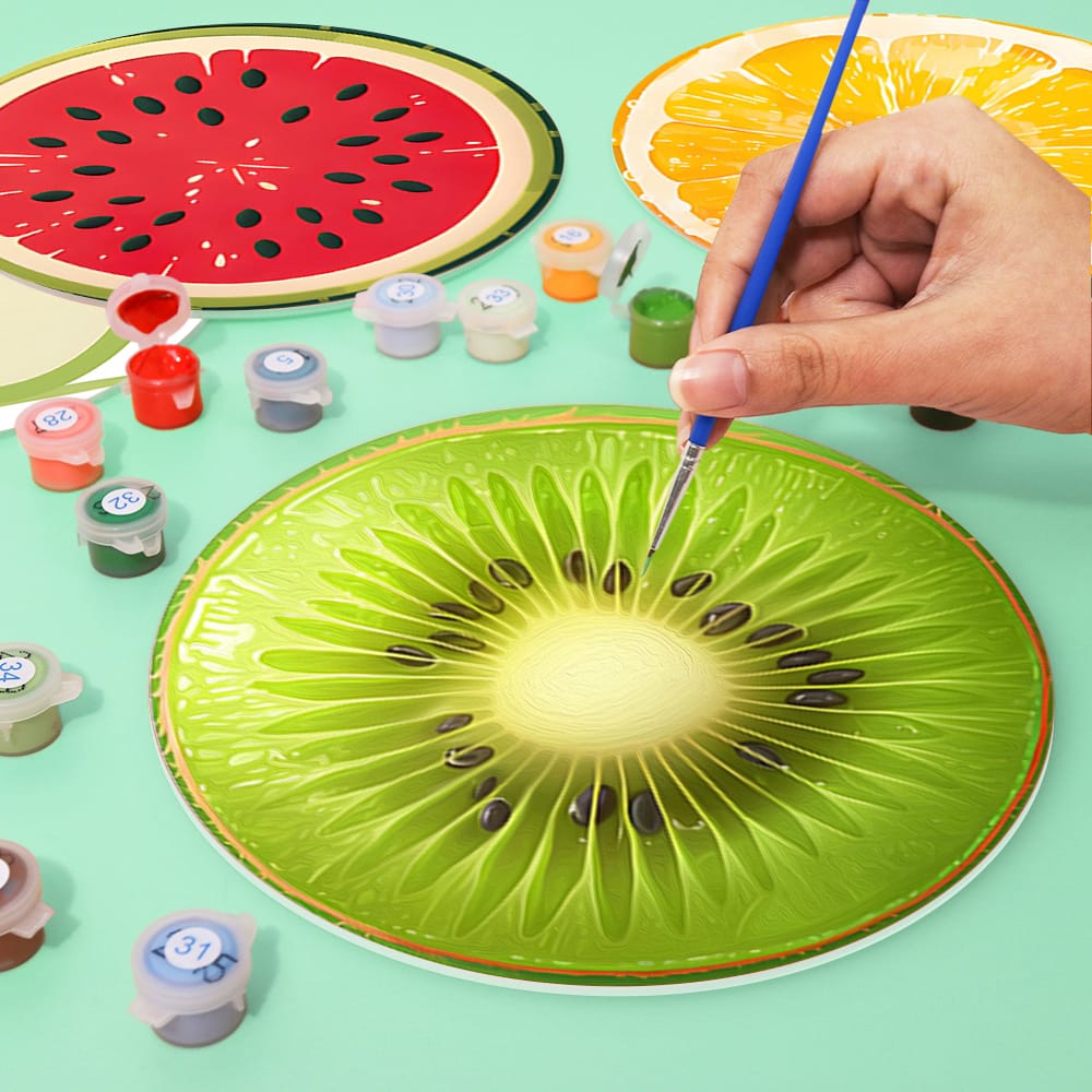 Exotic Fruits Placemats (6 Pieces) - Paint by number 2 - Paint by Numbers Exotic Fruits Placemats (6 Pieces) - Paint by number