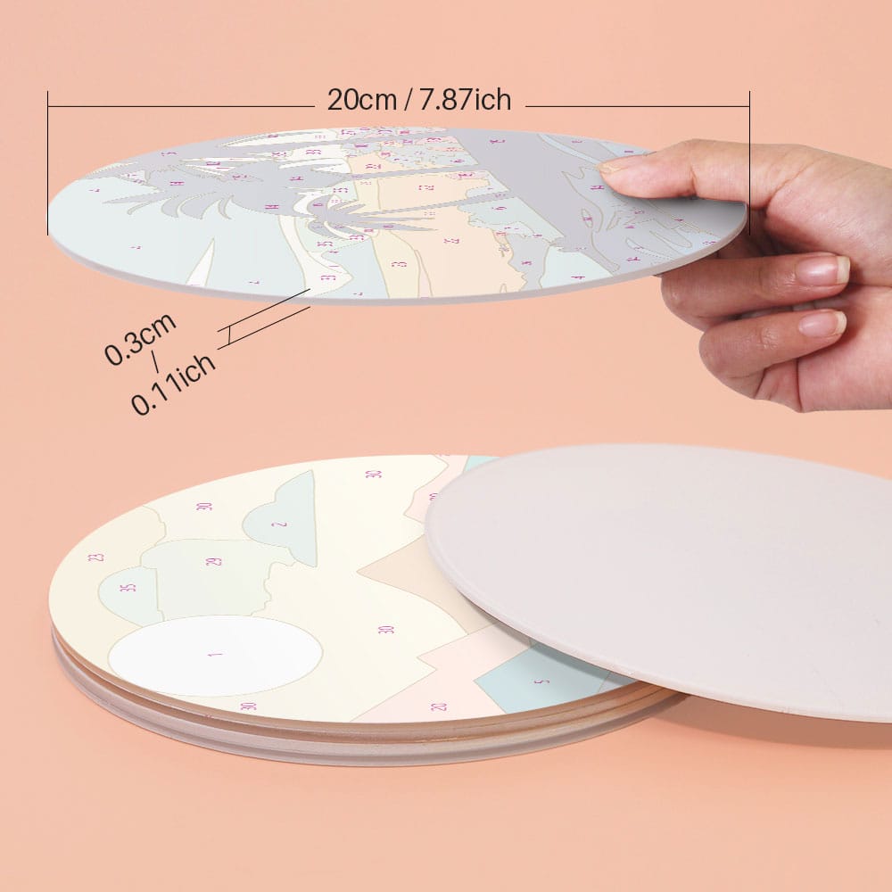 Minimalist Nature Placemats (6 Pieces) - Paint by number 3 - Paint by Numbers Minimalist Nature Placemats (6 Pieces) - Paint by number