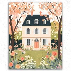 Beautiful House and Flowers