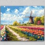 Windmill in Flower Fields