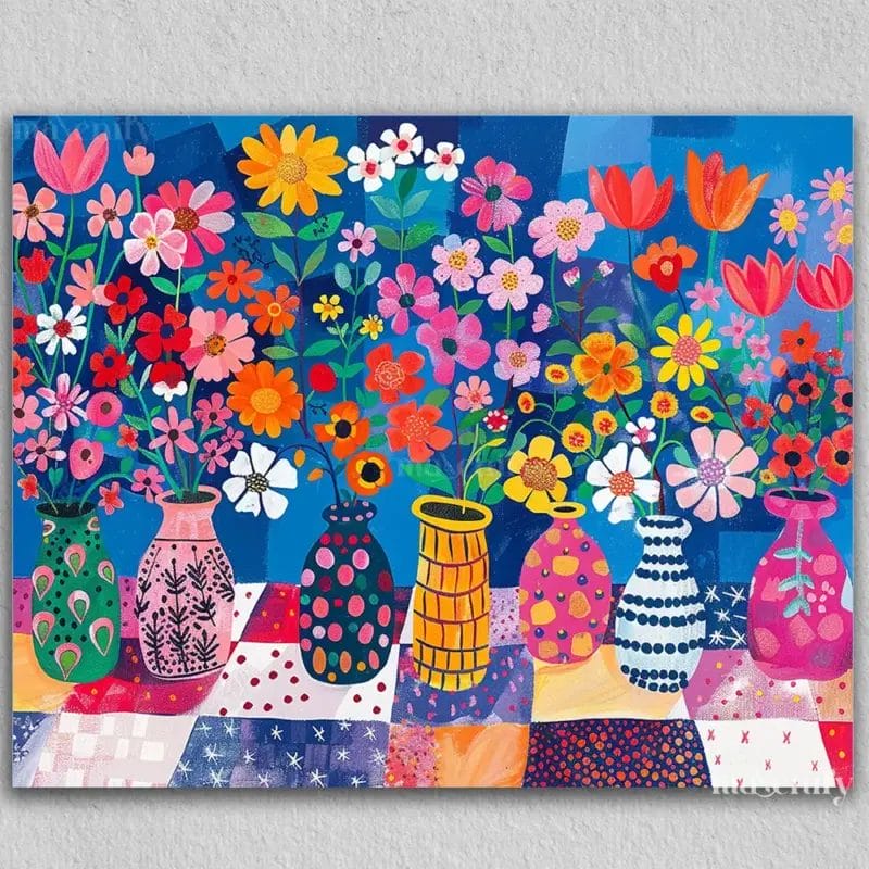 Colorful Pots and Flowers