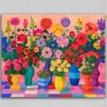 Beautiful Flowers and Pots
