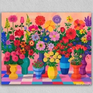 Beautiful Flowers and Pots