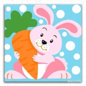 Cute Rabbit and Carrot
