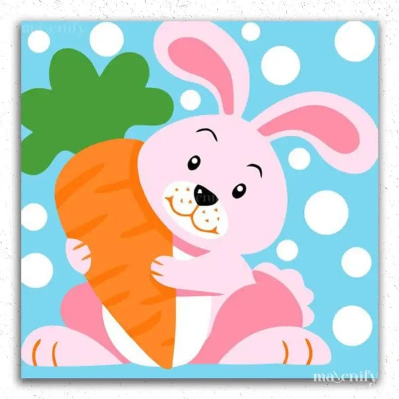 Cute Rabbit and Carrot