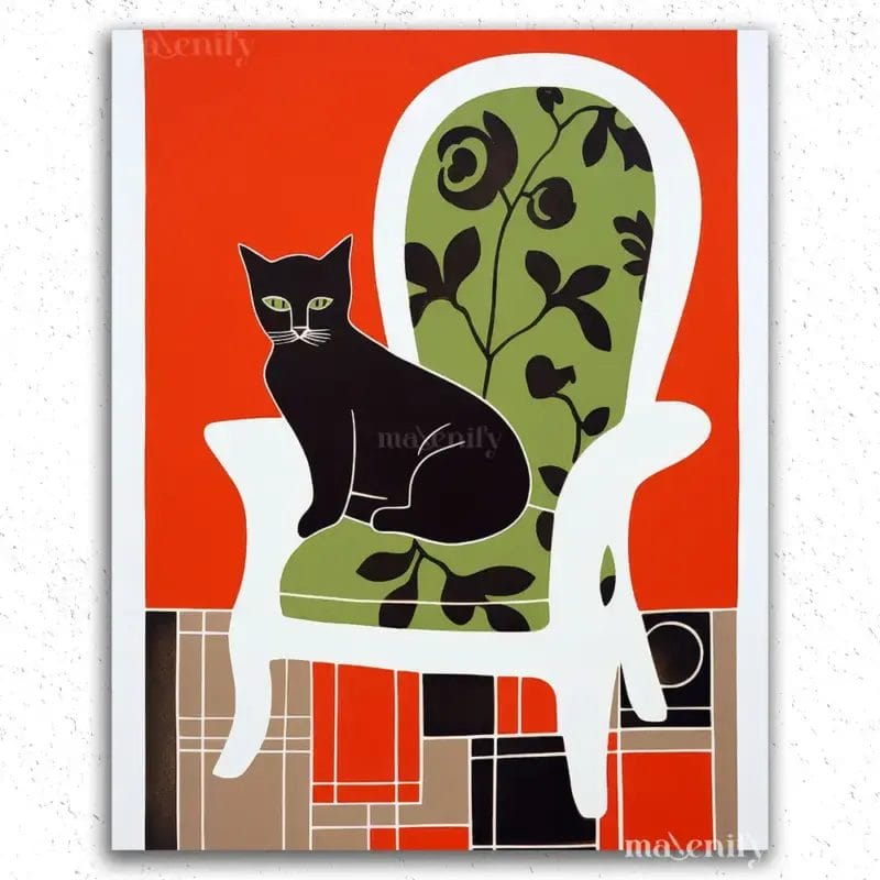 Cat in The Chair - Paint by Numbers