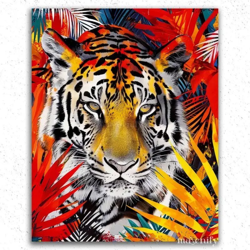 Colorful Tiger - Paint by Numbers