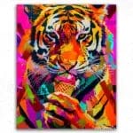 Tiger enjoying Ice-cream Paint by Numbers