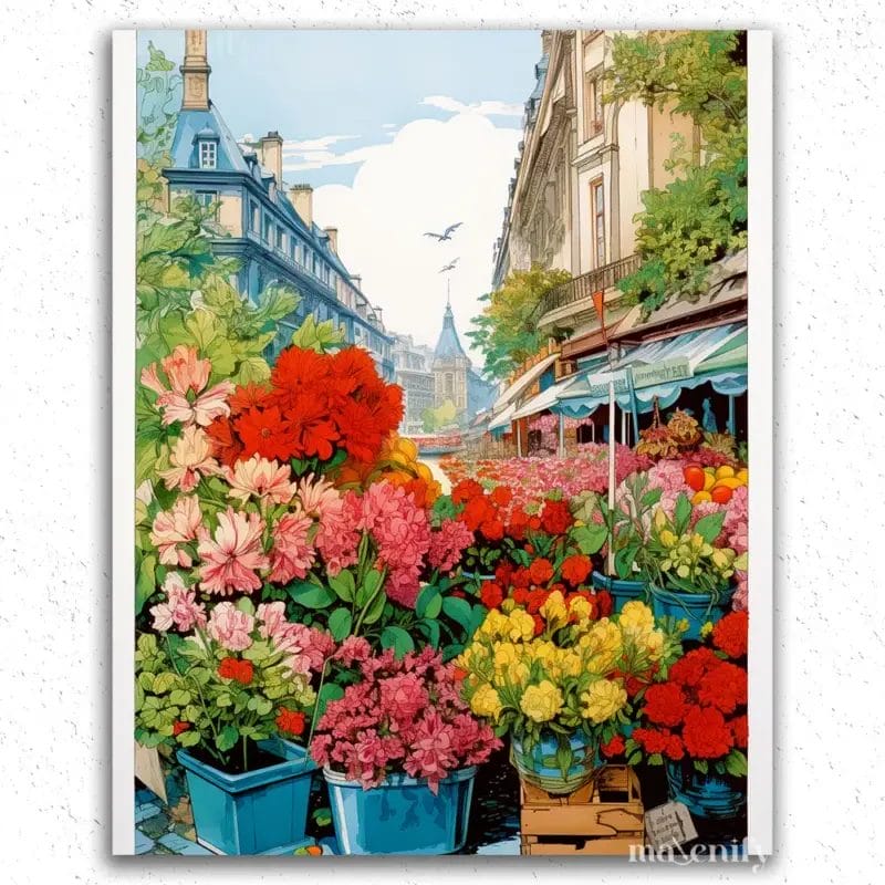 The Flower Market Paint by Numbers