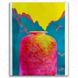 Vase in the Mountains - Paint By Numbers