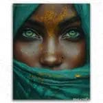 Green Eyes of a Beautiful Woman - Paint By Number