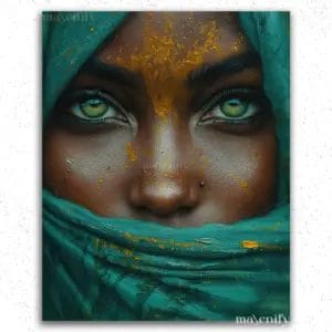 Green Eyes of a Beautiful Woman - Paint By Number