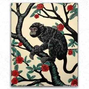 The Black Monkey - Paint by Numbers