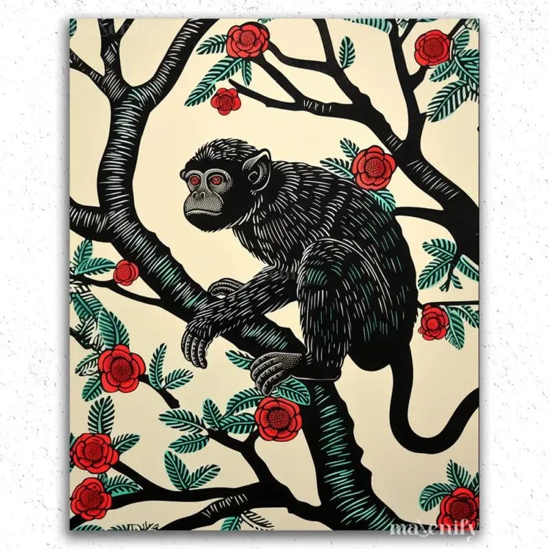The Black Monkey - Paint by Numbers